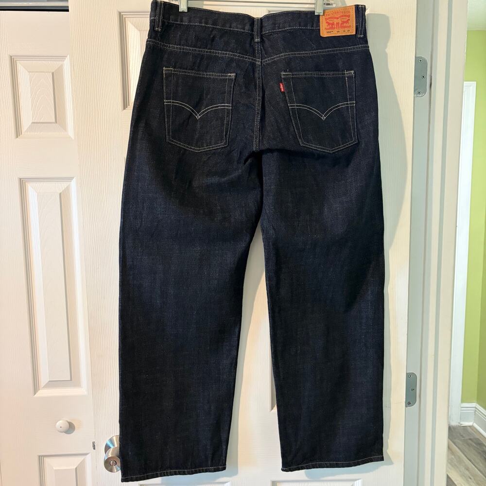 Levi's 550 Relaxed Fit Jeans Dark Rinse W36 L29 Wide Leg